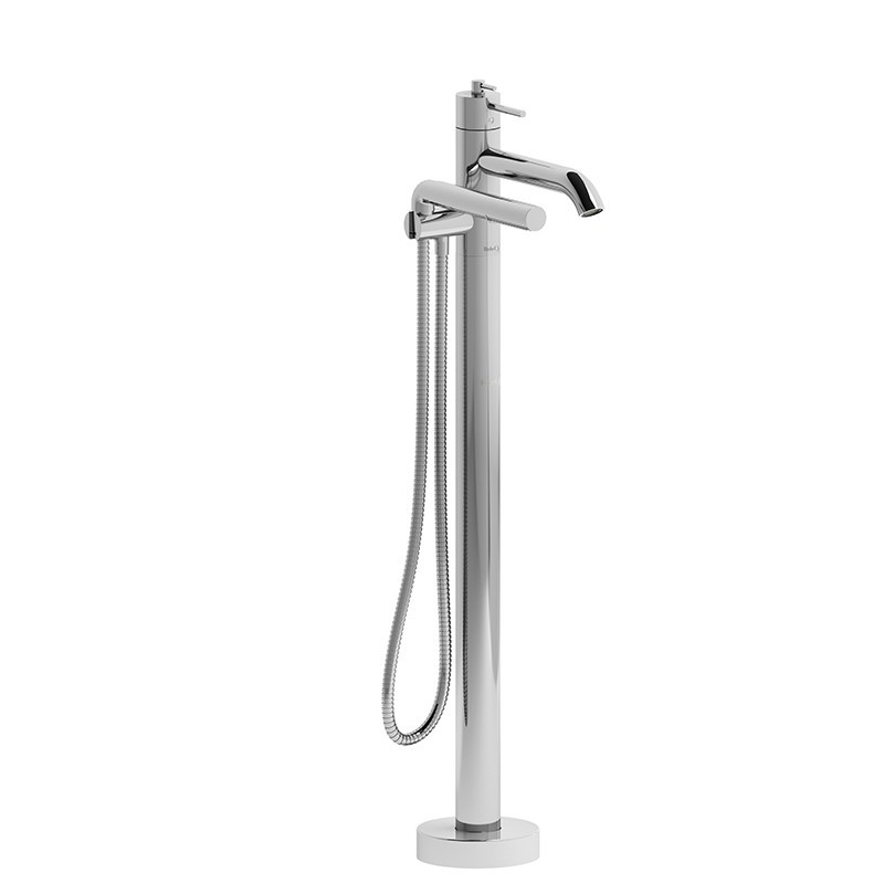 RIOBEL TS39 2-WAY TYPE T (THERMOSTATIC) COAXIAL FLOOR-MOUNT TUB FILLER WITH HAND SHOWER TRIM