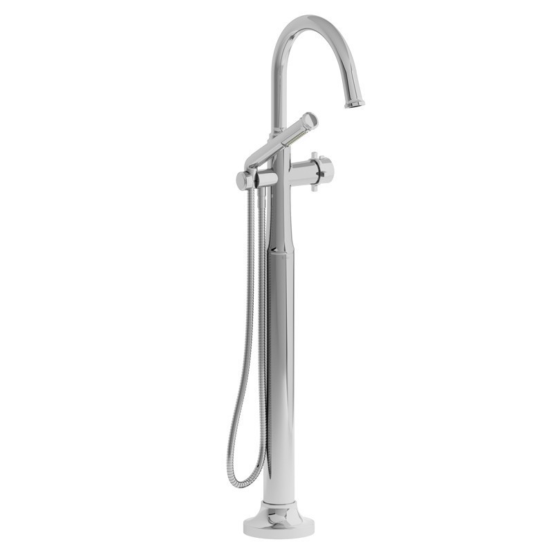 RIOBEL TMMRD39+ MOMENTI 2-WAY TYPE T (THERMOSTATIC) COAXIAL FLOOR-MOUNT TUB FILLER WITH HAND SHOWER