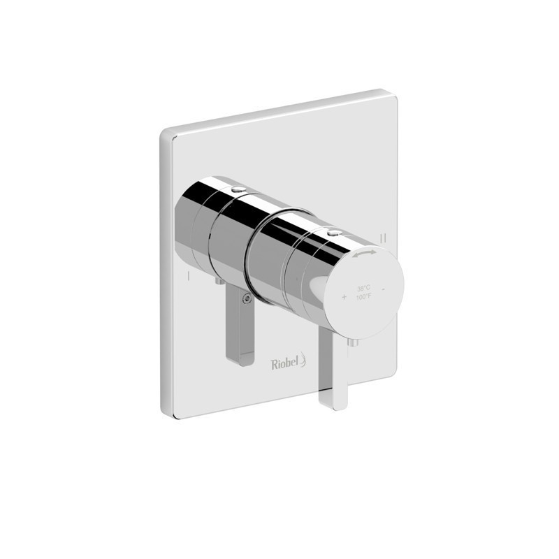 RIOBEL TPXTQ44C PARADOX 2-WAY NO SHARE TYPE T/P (THERMOSTATIC/PRESSURE BALANCE) COAXIAL VALVE TRIM IN CHROME