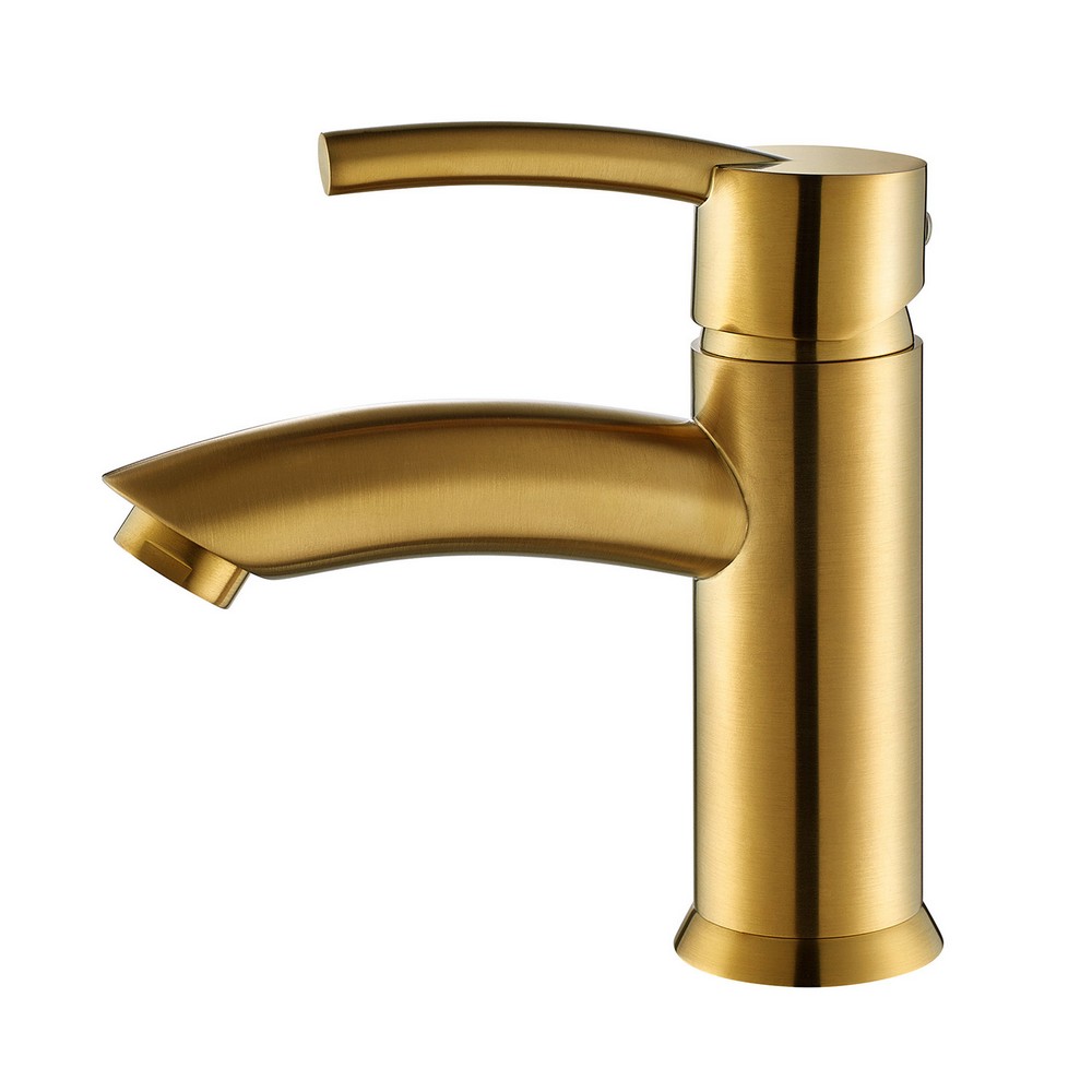 VINNOVA 101111-BAF-BG BLISS 6 INCH SINGLE HANDLE BASIN BATHROOM FAUCET IN BRUSHED GOLD