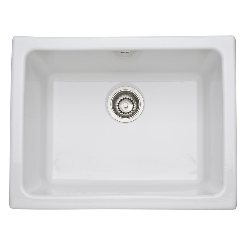 ROHL 6347 ALLIA FIRECLAY 24 INCH FIRECLAY SINGLE BOWL UNDERMOUNT KITCHEN OR LAUNDRY SINK