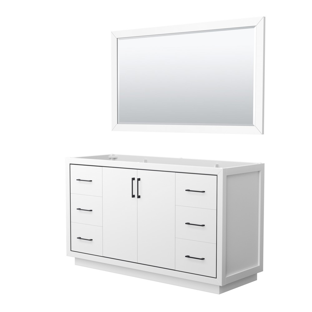 WYNDHAM COLLECTION WCF111160SCXSXXM ICON 59 1/4 INCH FREESTANDING SINGLE SINK BATHROOM VANITY CABINET ONLY