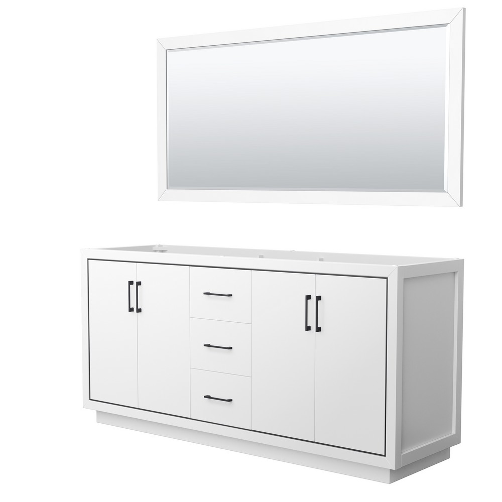 WYNDHAM COLLECTION WCF111172DCXSXXM ICON 71 INCH FREESTANDING DOUBLE SINK BATHROOM VANITY CABINET ONLY