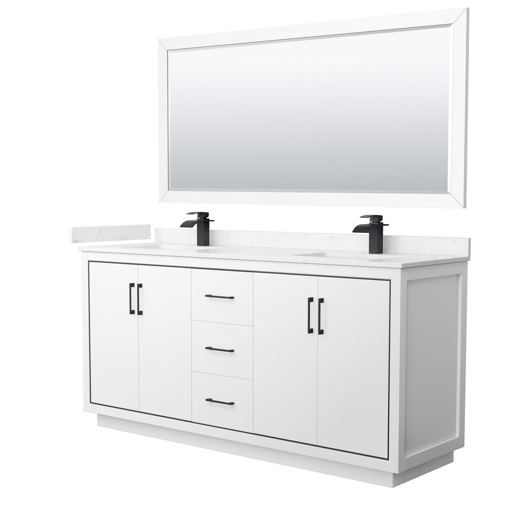 WYNDHAM COLLECTION WCF111172DSM ICON 72 INCH FREESTANDING DOUBLE SINK BATHROOM VANITY WITH COUNTER TOP