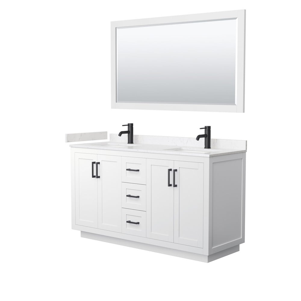 WYNDHAM COLLECTION WCF292960DM MIRANDA 60 INCH FREESTANDING DOUBLE SINK BATHROOM VANITY WITH COUNTER TOP