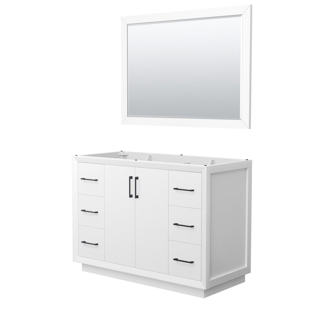 WYNDHAM COLLECTION WCF414148SCXSXXM STRADA 47 1/4 INCH FREESTANDING SINGLE SINK BATHROOM VANITY CABINET ONLY