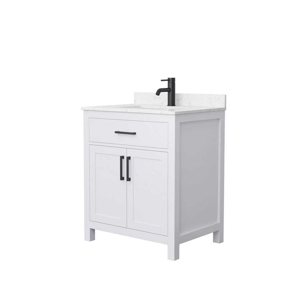 WYNDHAM COLLECTION WCG242430SCUNSMXX BECKETT 30 INCH FREESTANDING SINGLE SINK BATHROOM VANITY WITH COUNTER TOP