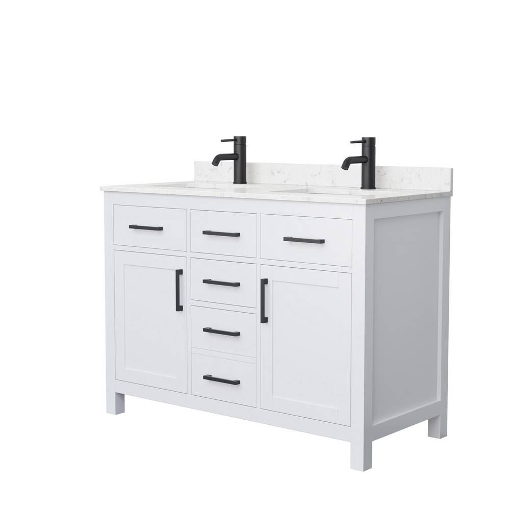 WYNDHAM COLLECTION WCG242448DCUNSMXX BECKETT 48 INCH FREESTANDING DOUBLE SINK BATHROOM VANITY WITH COUNTER TOP