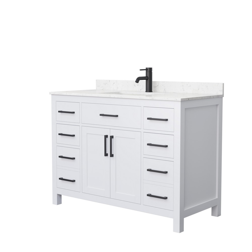 WYNDHAM COLLECTION WCG242448SCUNSMXX BECKETT 48 INCH FREESTANDING SINGLE SINK BATHROOM VANITY WITH COUNTER TOP