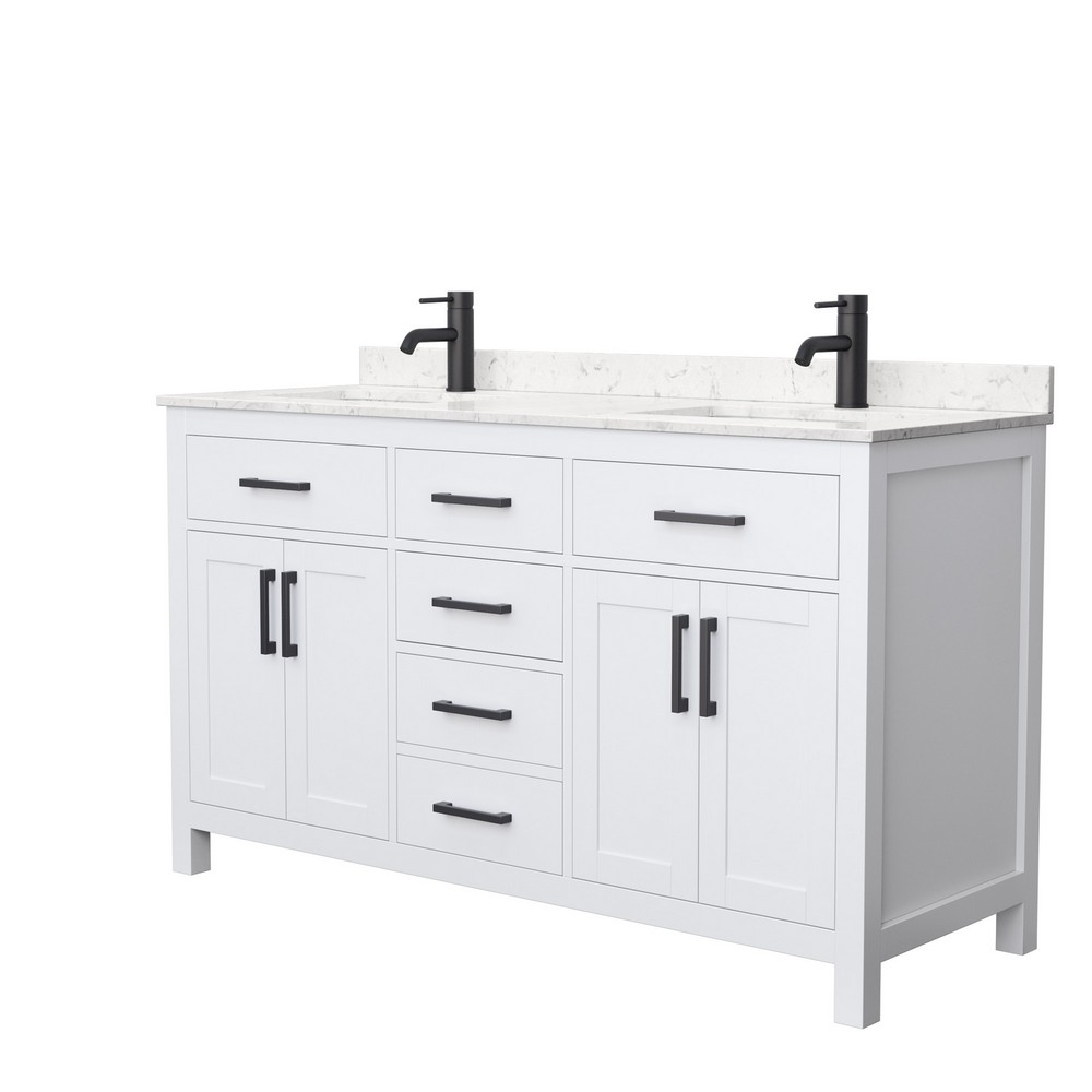 WYNDHAM COLLECTION WCG242460DCUNSMXX BECKETT 60 INCH FREESTANDING DOUBLE SINK BATHROOM VANITY WITH COUNTER TOP