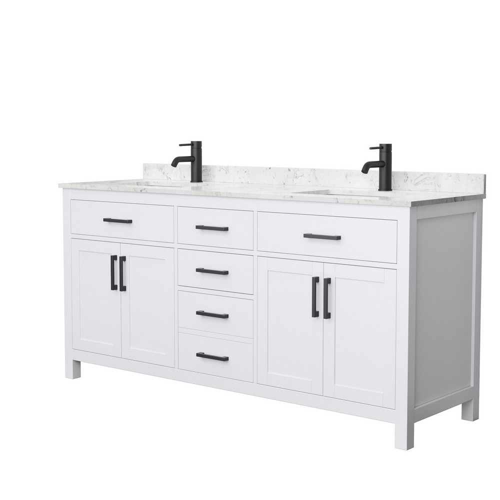 WYNDHAM COLLECTION WCG242472DCUNSMXX BECKETT 72 INCH FREESTANDING DOUBLE SINK BATHROOM VANITY WITH COUNTER TOP