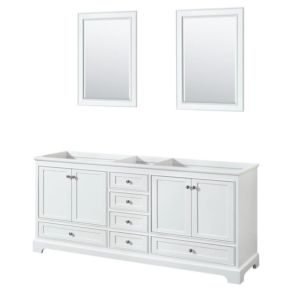 WYNDHAM COLLECTION WCS202080DCXSXXM DEBORAH 79 INCH FREESTANDING DOUBLE SINK BATHROOM VANITY CABINET ONLY