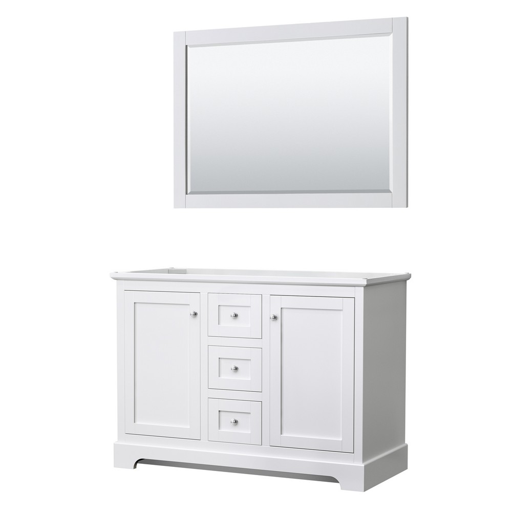 WYNDHAM COLLECTION WCV232348DCXSXXM AVERY 47 1/4 INCH FREESTANDING DOUBLE SINK BATHROOM VANITY CABINET ONLY