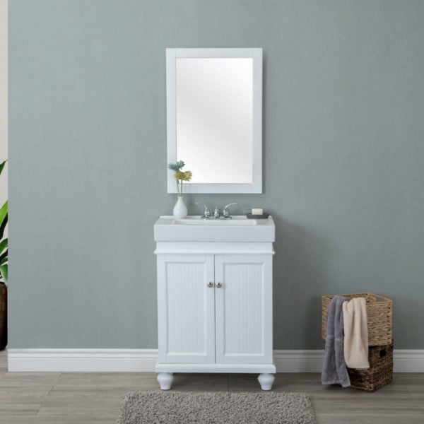 LEGION FURNITURE WLF6028-W 24 INCH VANITY IN MATTE WHITE