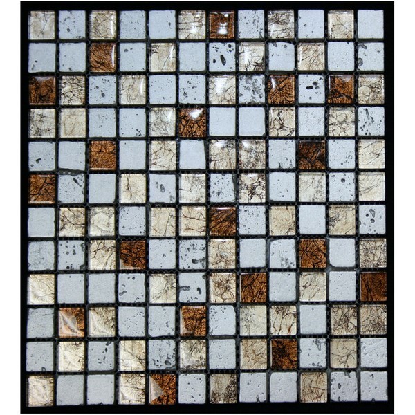 LEGION FURNITURE MS-MIXED09 MIX TILE IN SILVER GOLD AND BROWN