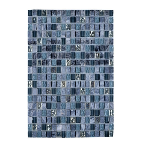 LEGION FURNITURE MS-MIXED18 MOSAIC MIX WITH STONE-SF IN GRAY AND BLUE