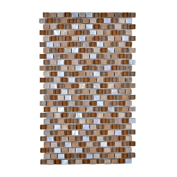 LEGION FURNITURE MS-MIXED31 MOSAIC MIX WITH STONE-SF IN BROWN