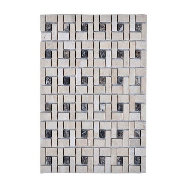LEGION FURNITURE MS-STONE03 MOSAIC WITH STONE IN BEIGE AND BROWN