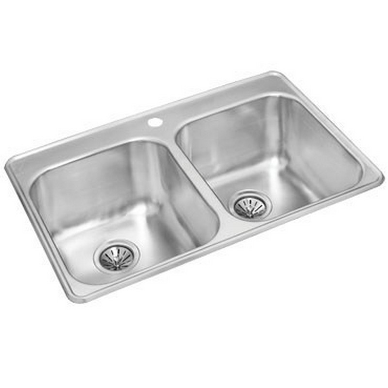 NOVANNI JE2031D9 ELITE 31 1/2 INCH STAINLESS STEEL DOUBLE BOWL KITCHEN SINK