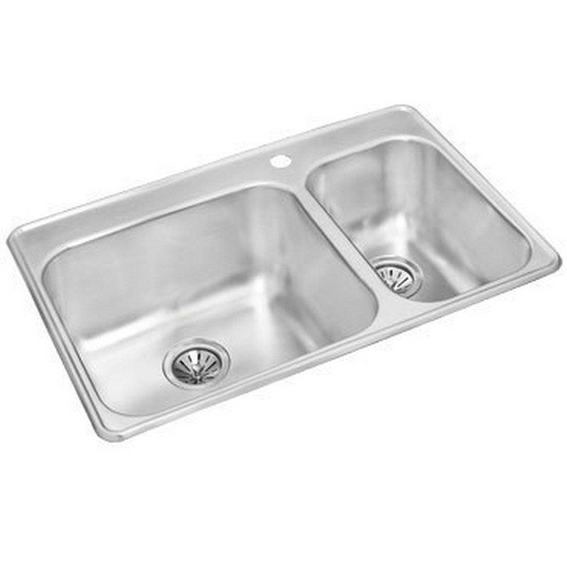NOVANNI JER2031D8 ELITE 31 1/2 INCH STAINLESS STEEL ONE AND A HALF BOWL KITCHEN SINK