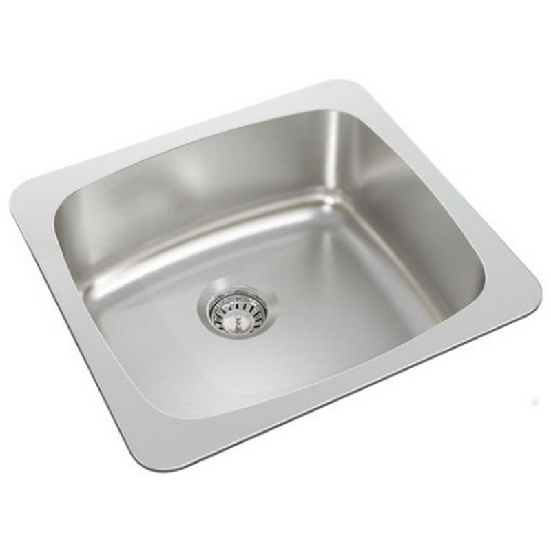 NOVANNI JP706D7 PRO 20 INCH SINGLE BOWL STAINLESS STEEL KITCHEN SINK IN BRUSHED SATIN