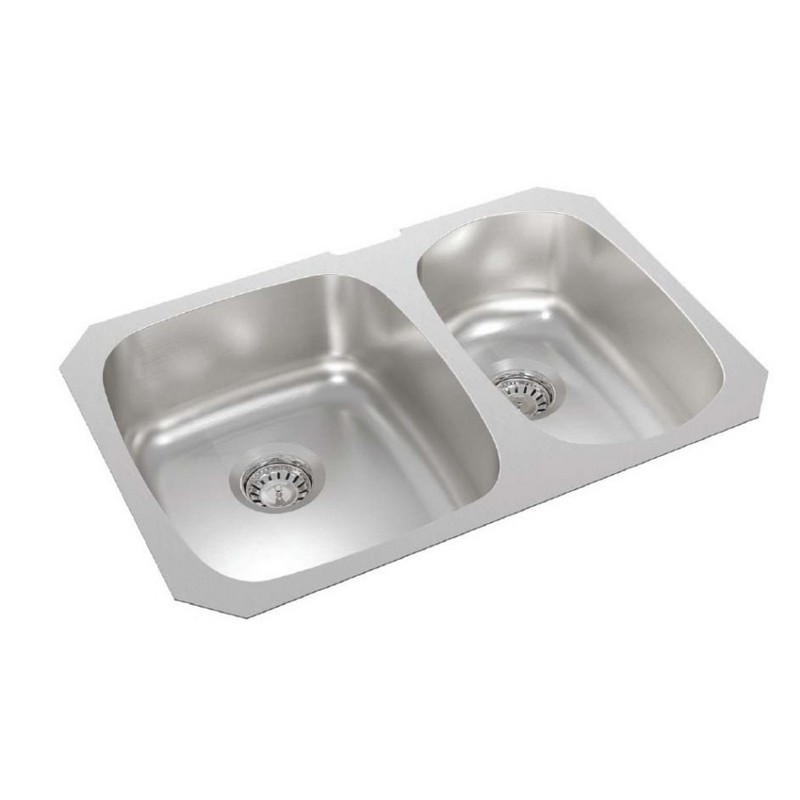 NOVANNI JP714D7U PRO 27 INCH ONE AND 3/4 BOWL STAINLESS STEEL KITCHEN SINK IN BRUSHED SATIN