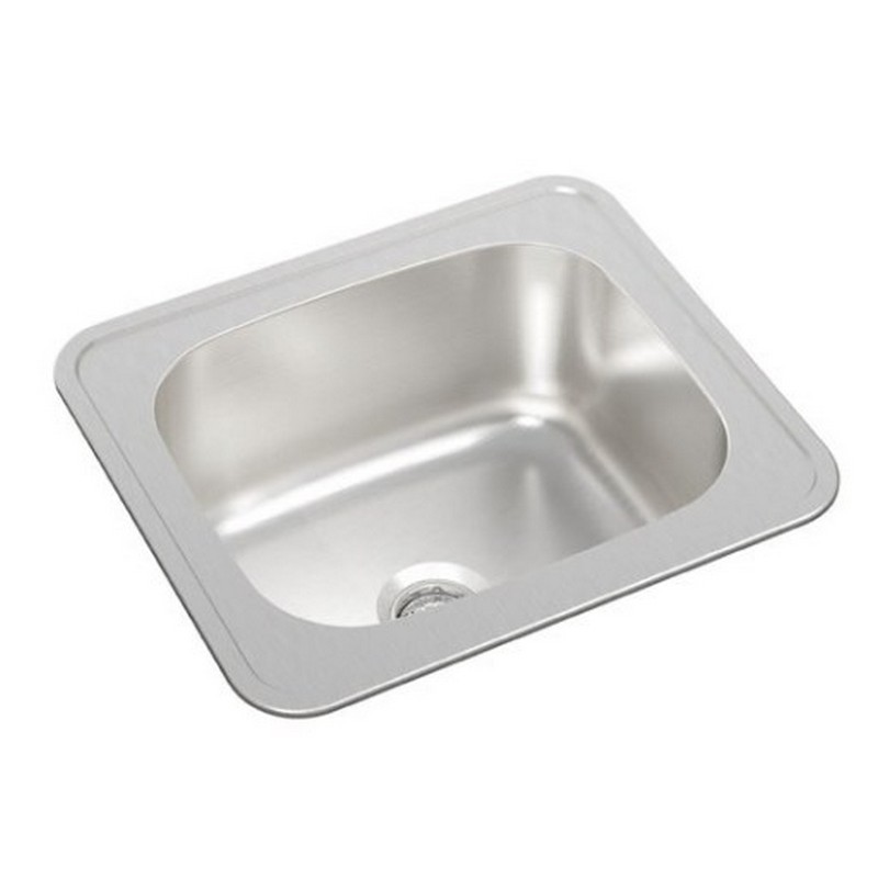 NOVANNI JP716D6 PRO 14 3/4 INCH SINGLE BOWL STAINLESS STEEL HOSPITALITY SINK WITHOUT FAUCET LEDGE IN BRUSHED SATIN