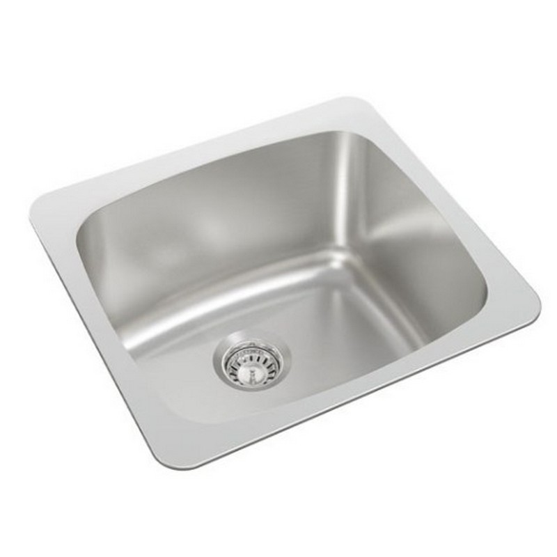 NOVANNI JP719D10 PRO 20 INCH SINGLE BOWL STAINLESS STEEL LAUNDRY SINK IN BRUSHED SATIN