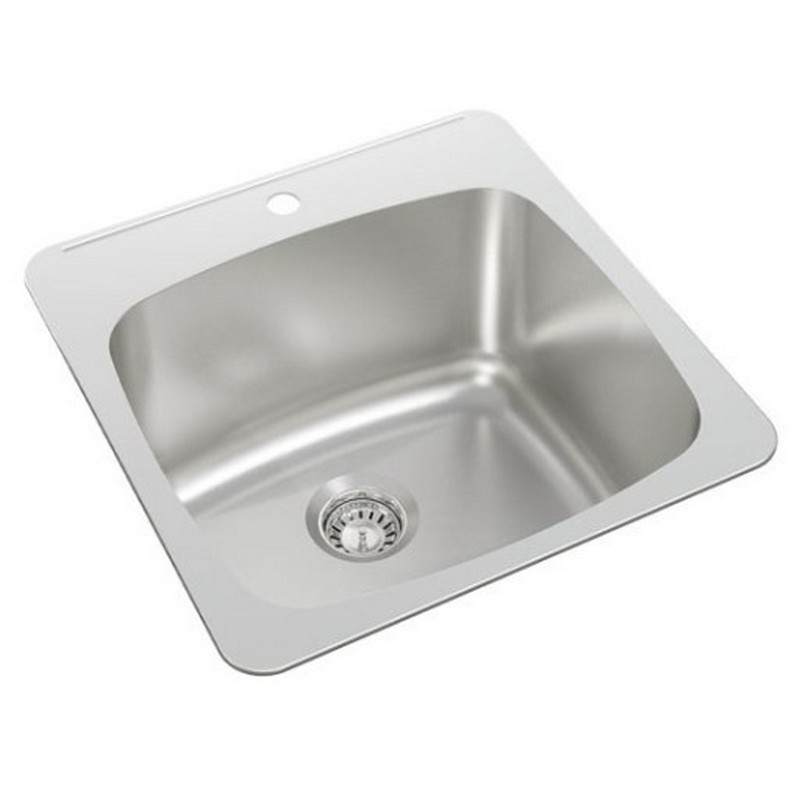 NOVANNI JP722D10 PRO 20 INCH SINGLE BOWL STAINLESS STEEL LAUNDRY SINK IN BRUSHED SATIN