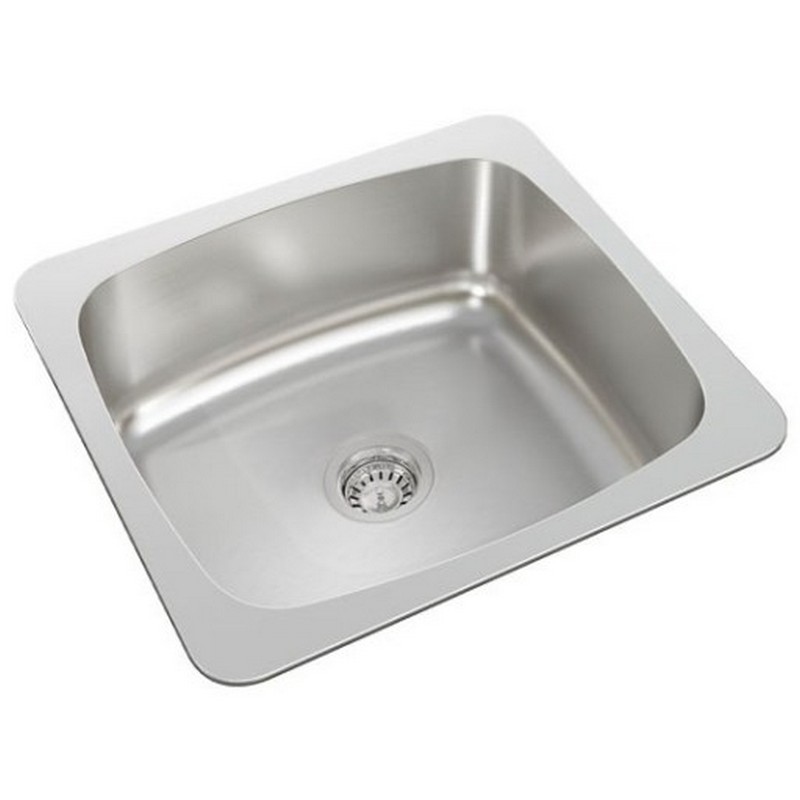 NOVANNI JP724D7 PRO 20 INCH SINGLE BOWL STAINLESS STEEL KITCHEN SINK IN BRUSHED SATIN
