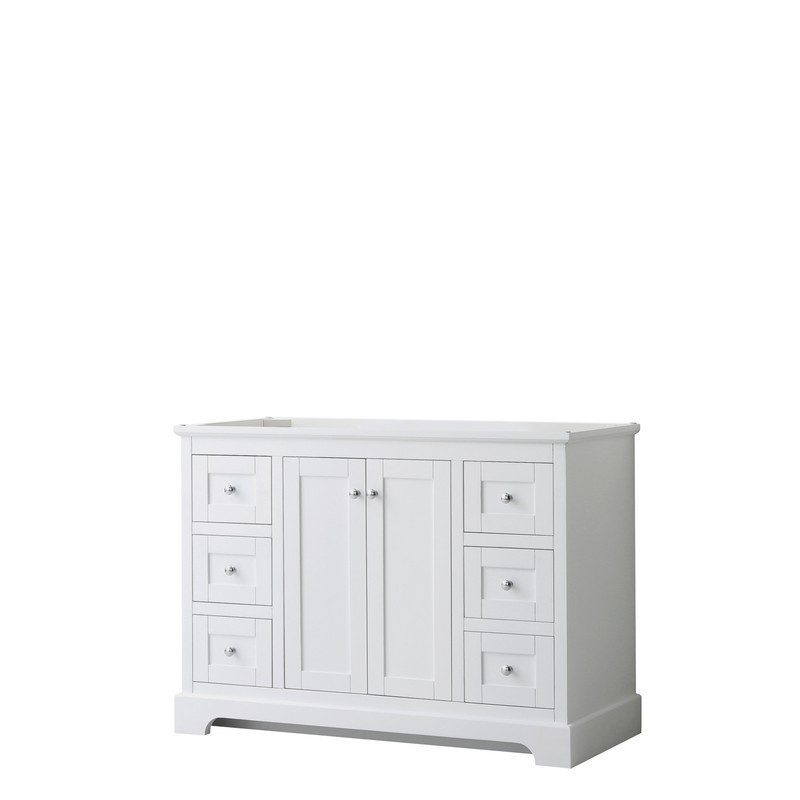 WYNDHAM COLLECTION WCV232348SWHCXSXXMXX AVERY 48 INCH SINGLE BATHROOM VANITY IN WHITE