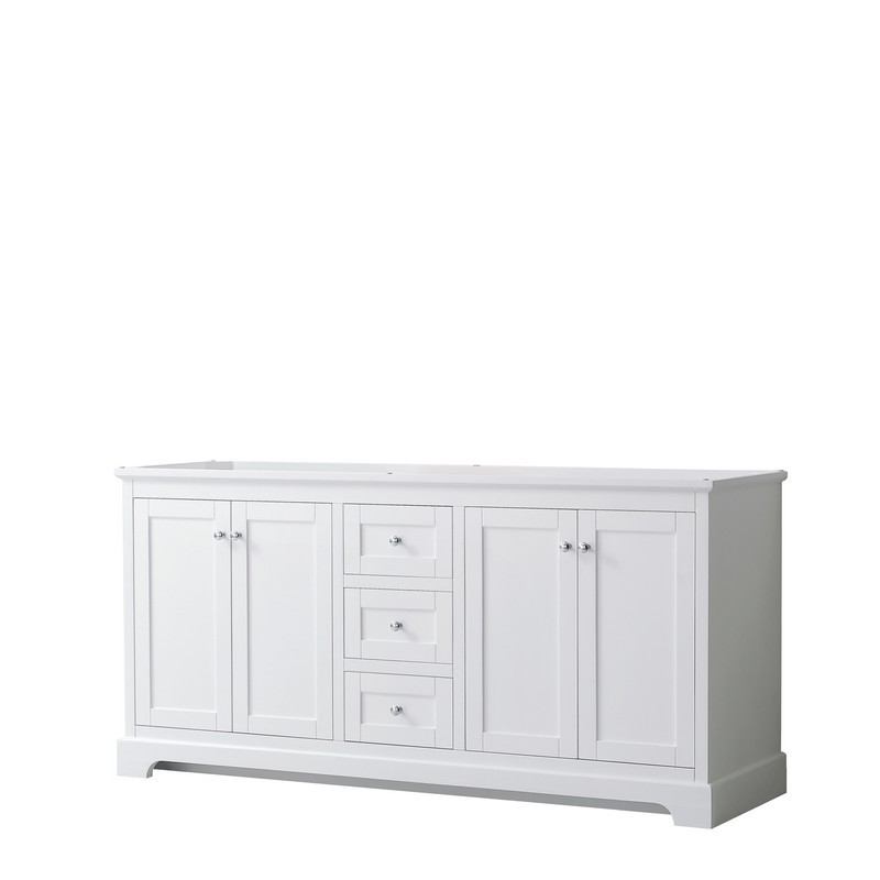 WYNDHAM COLLECTION WCV232372DWHCXSXXMXX AVERY 72 INCH DOUBLE BATHROOM VANITY IN WHITE