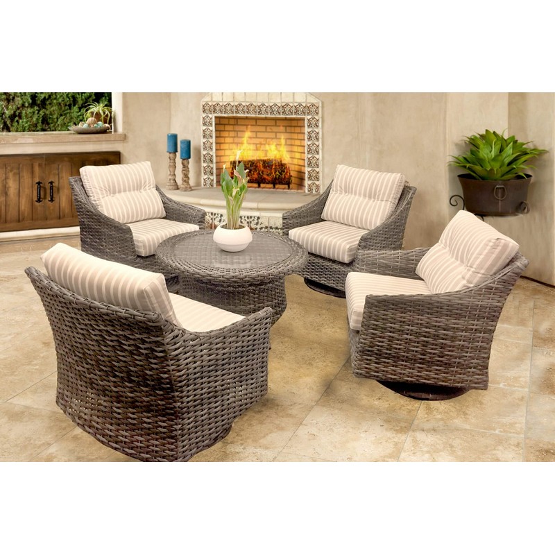 FOREVER PATIO FP-ABE-5CHAT-RYE-1 ABERDEEN 5 PIECE CHAT SET