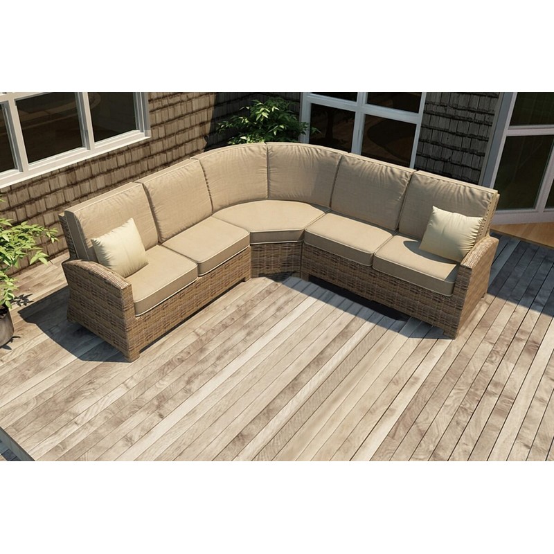FOREVER PATIO FP-CYP-4SEC-45-HTT CYPRESS 4 PIECE 45 DEGREE SECTIONAL SET