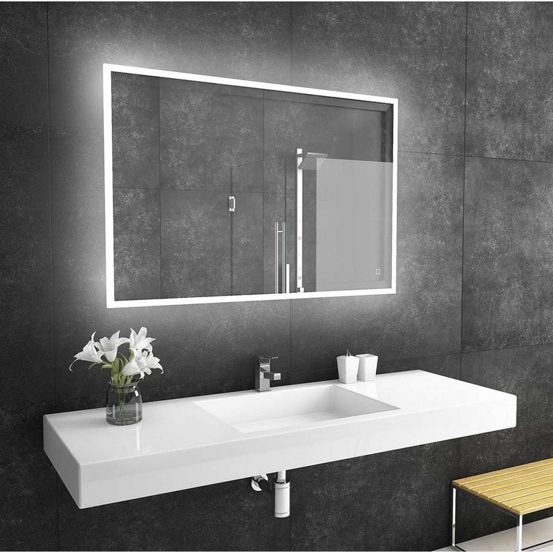PARIS MIRRORS REFLX48326000 DIMMABLE 48 X 32 INCH REFLECTION BACKLIT MIRROR WITH TOUCH ON/OFF/DIM SENSOR ON MIRROR - 12V