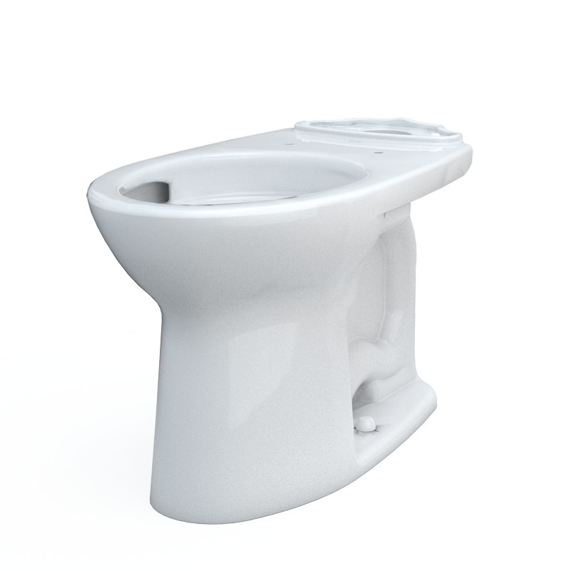 TOTO C776CEFG.10#01 DRAKE 14 INCH ELONGATED UNIVERSAL HEIGHT TORNADO FLUSH TOILET BOWL WITH ROUGH-IN AND CEFIONTECT IN COTTON WHITE