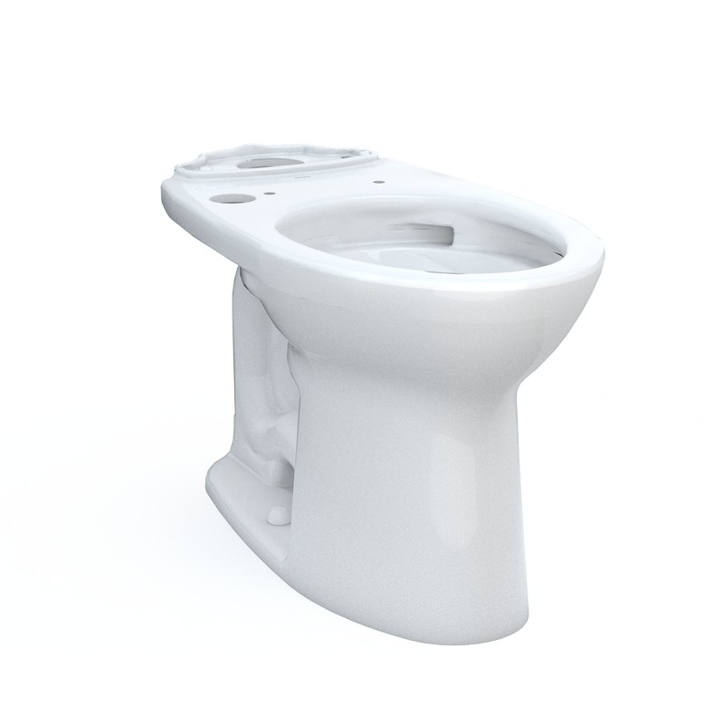 TOTO C776CEFGT40.10#01 DRAKE 14 INCH ELONGATED UNIVERSAL HEIGHT WASHLET+ READY TOILET BOWL WITH ROUGH-IN AND CEFIONTECT IN COTTON WHITE