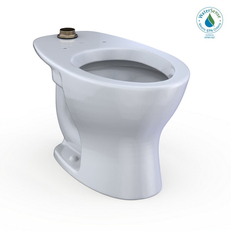 TOTO CT725CUG#01 25 1/4 INCH ELONGATED TORNADO FLUSH COMMERCIAL FLUSHOMETER FLOOR-MOUNTED TOILET WITH CEFIONTECT - COTTON WHITE