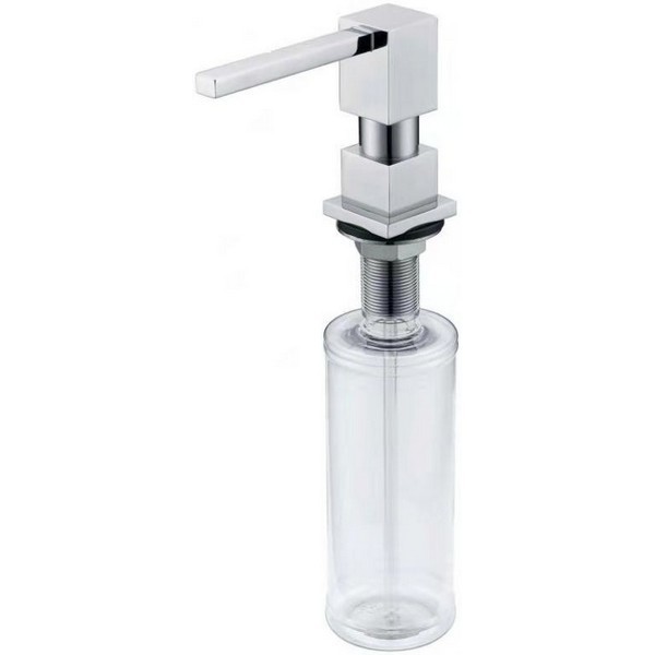 RATEL SDS 11 1/4 INCH SQUARE STYLE SOAP DISPENSERS - BRUSH NICKEL