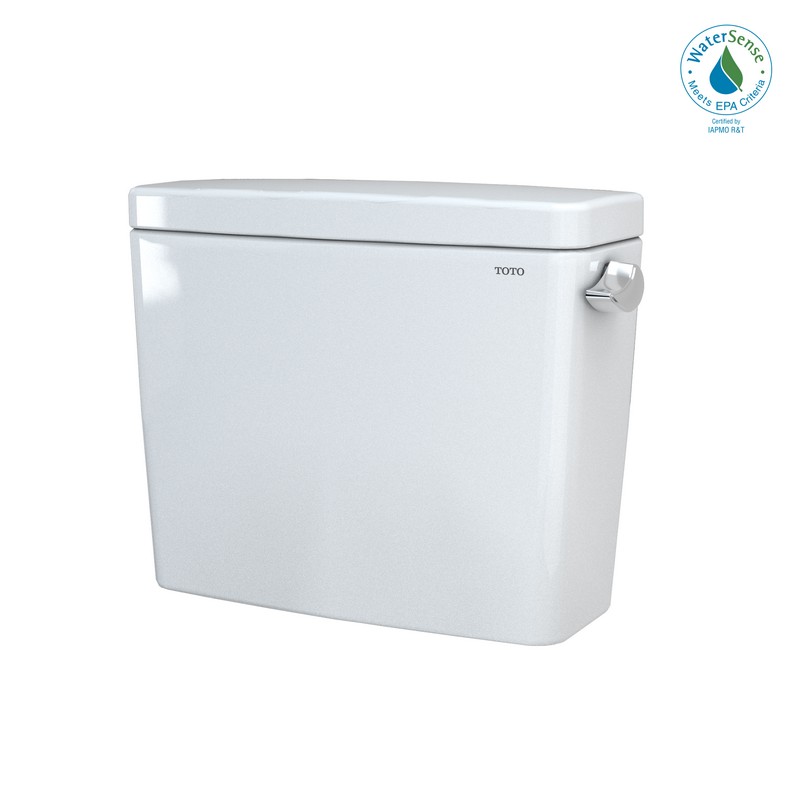 TOTO ST776ER#01 DRAKE 17 1/4 INCH 1.28 GPF TOILET TANK WITH RIGHT-HAND TRIP LEVER IN COTTON WHITE