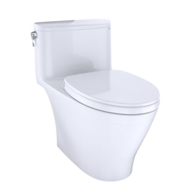 TOTO MS642124CUFG NEXUS 1G ONE-PIECE ELONGATED 1.0 GPF UNIVERSAL HEIGHT TOILET WITH CEFIONTECT AND SS124 SOFTCLOSE SEAT, WASHLET+ READY