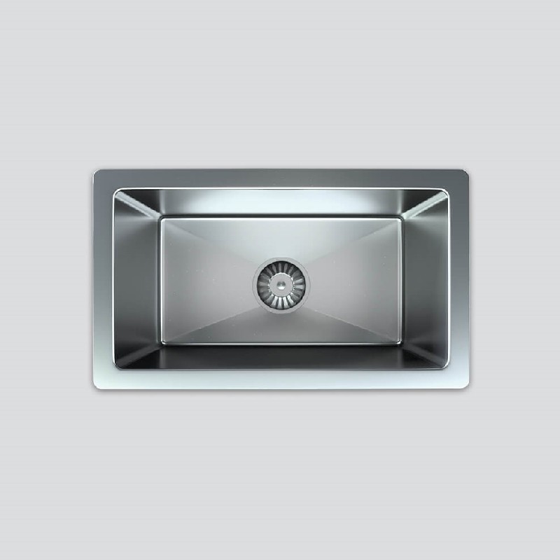 VALLEY ACRYLIC SRR1810C AFFORDABLE LUXURY 18 INCH UNDERMOUNT BAR OR ISLAND SINGLE BOWL KITCHEN SINK - SATIN STAINLESS STEEL