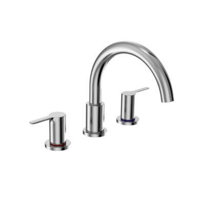 TOTO TBS01201U#CP LB TWO-HANDLE DECK-MOUNT ROMAN TUB FILLER TRIM IN POLISHED CHROME