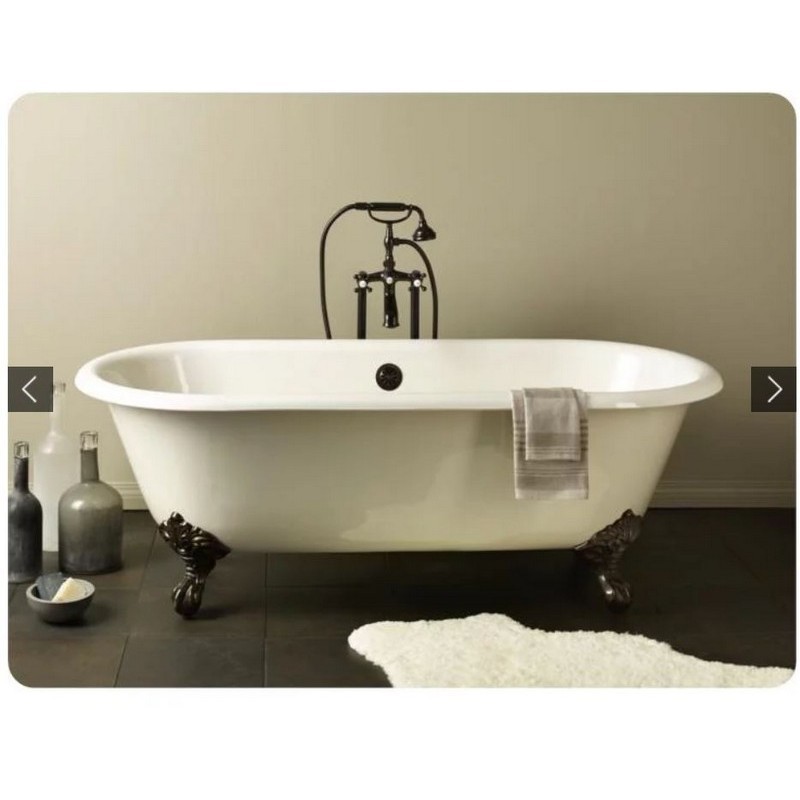CHEVIOT 2111-WC REGAL 68 INCH CAST IRON BATHTUB WITH CONTINUOUS ROLLED RIM