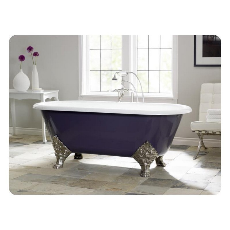 CHEVIOT 2160-WC-7 CARLTON 70 INCH CAST IRON BATHTUB WITH 7 INCH FAUCET HOLE DRILLINGS