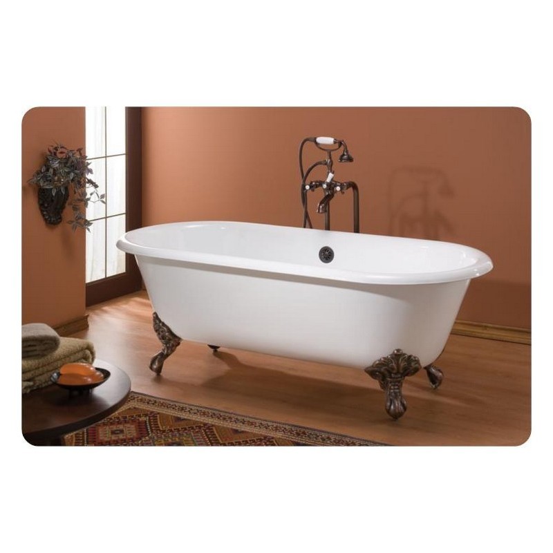 CHEVIOT 2175-WC REGAL 70 INCH CAST IRON BATHTUB WITH CONTINUOUS ROLLED RIM