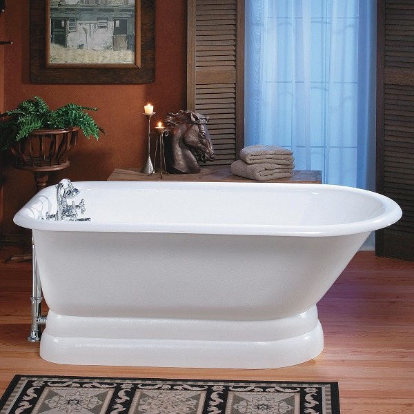 CHEVIOT 2178-WC TRADITIONAL 68 INCH CAST IRON BATHTUB WITH PEDESTAL BASE