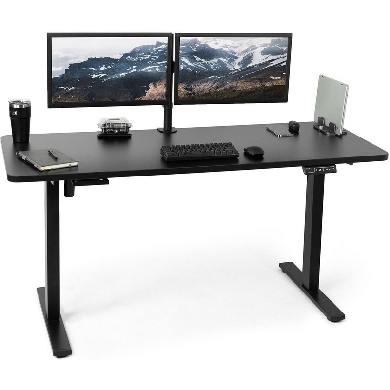 VIVO DESK-KIT-16 1B SOLID TOP 59 INCH SINGLE MOTOR ELECTRIC DESK WITH PUSH BUTTON MEMORY CONTROLLER