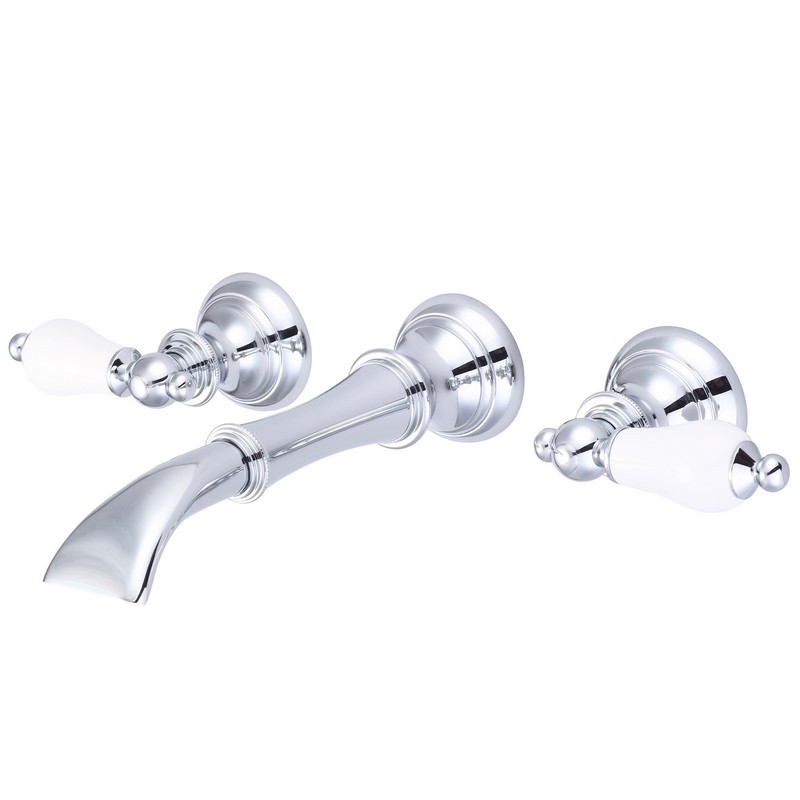 WATER-CREATION F4-0004-PL WATERFALL STYLE WALL-MOUNTED LAVATORY FAUCET IN CHROME FINISH