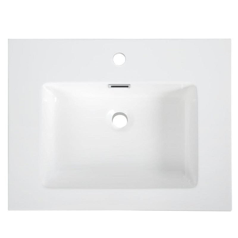 24 Inch Solid Surface Resin Vanity Top, 24 Vanity With Sink Top